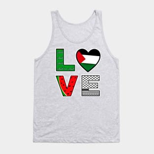 LOVE - Palestine Symbols - Palestine Will Never Die - Double-sided Tank Top